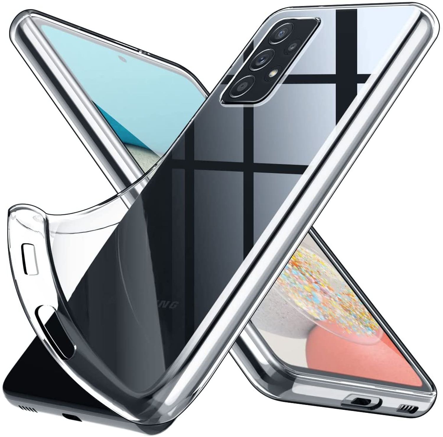 Hülle Handy Schutz für Samsung Galaxy A53 5G Case Cover Tasche Etuis Transparent