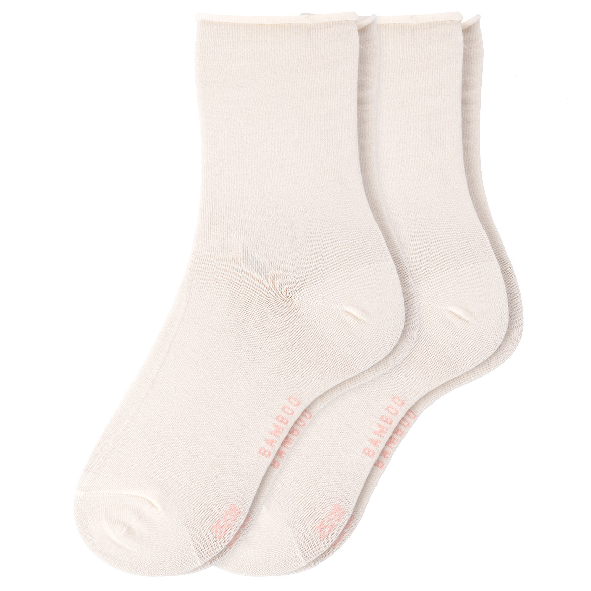Gina Benotti 2 Paar Damen Socken mit Viskose aus Bambus weiss