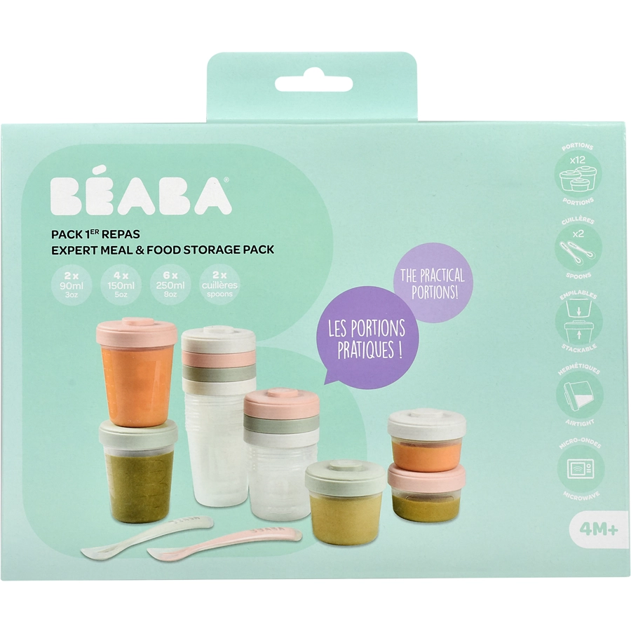 BEABA® erstes Mahlzeiten Set + Löffel 1. Altersstufe