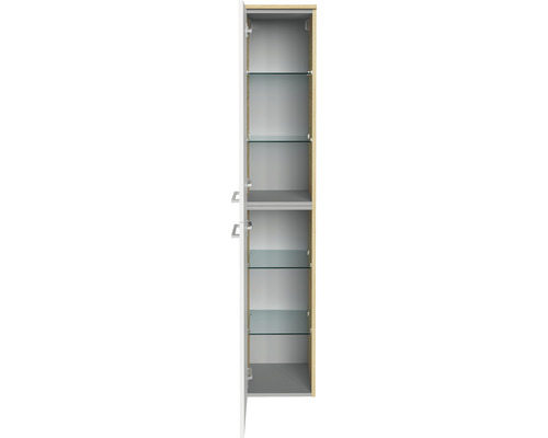 Hoge kast FACKELMANN B.Style links 30x162x31,6 cm Zand Eiken/wit