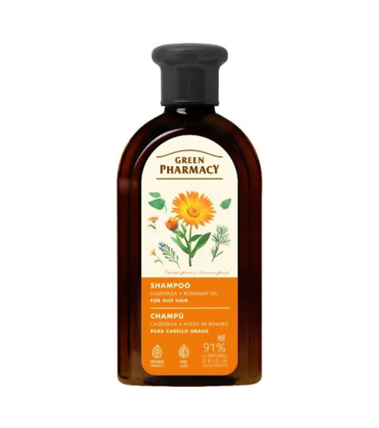 Green Pharmacy - Shampoo para cabelos normais e oleosos - Calêndula