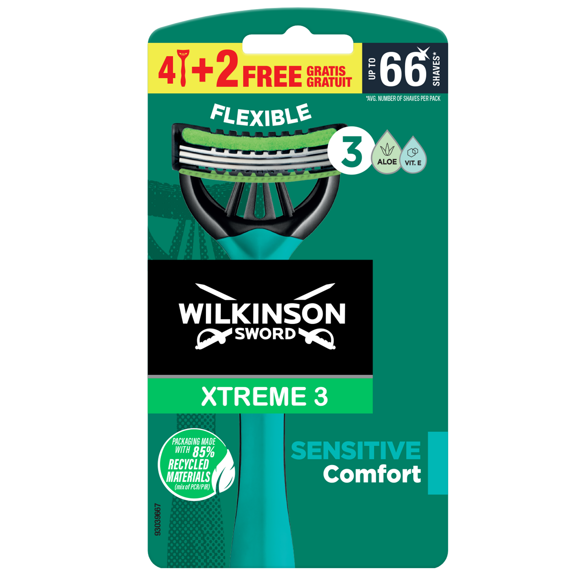 Wilkinson Extreme 3 Sensitive Comfort (6 stuks)