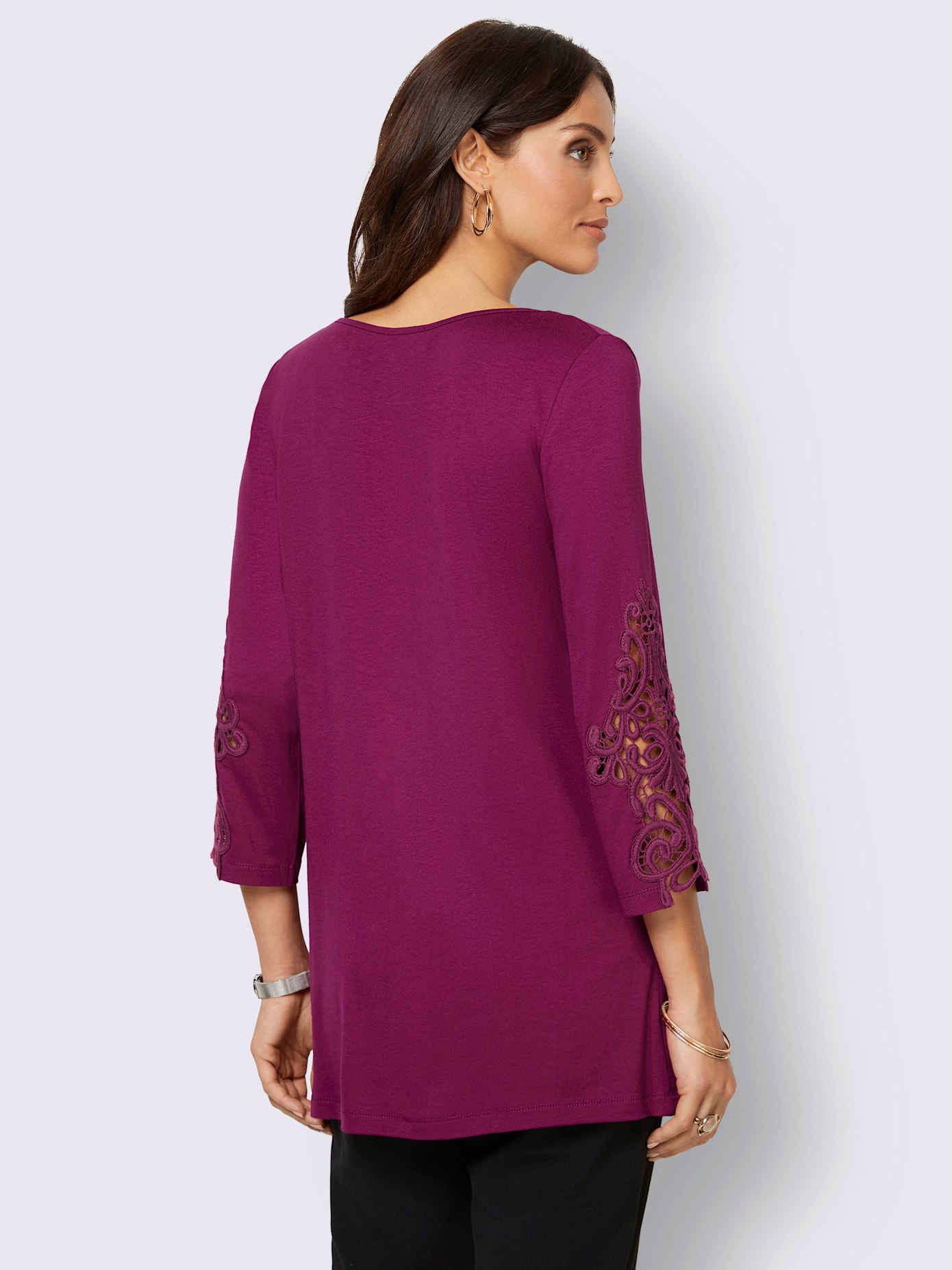 T-shirt à manches 3/4 viscose douce et fluide