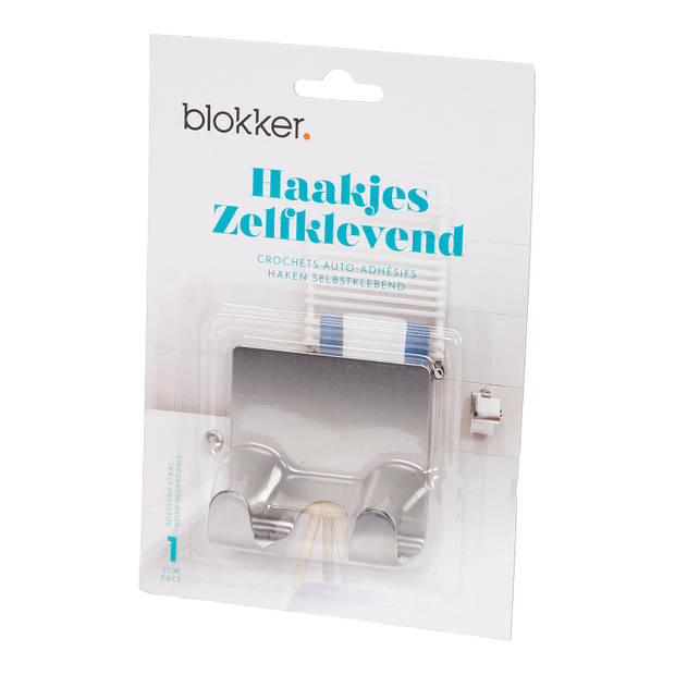 Blokker haakje vierkant - RVS