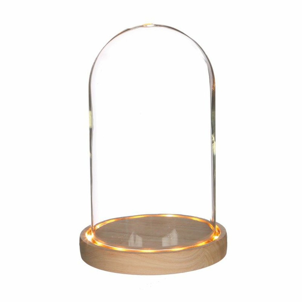 2 cloches en verre lumineuses 21,5 cm x ø 14 cm