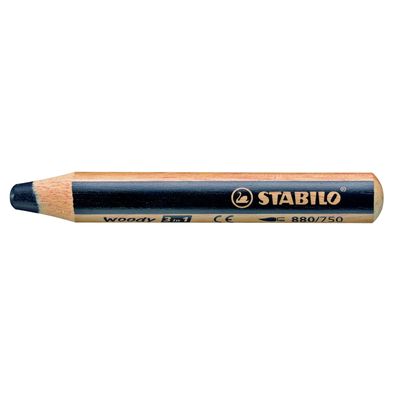 STABILO Woody 3 in 1 - Crayon de couleur pointe large - noir