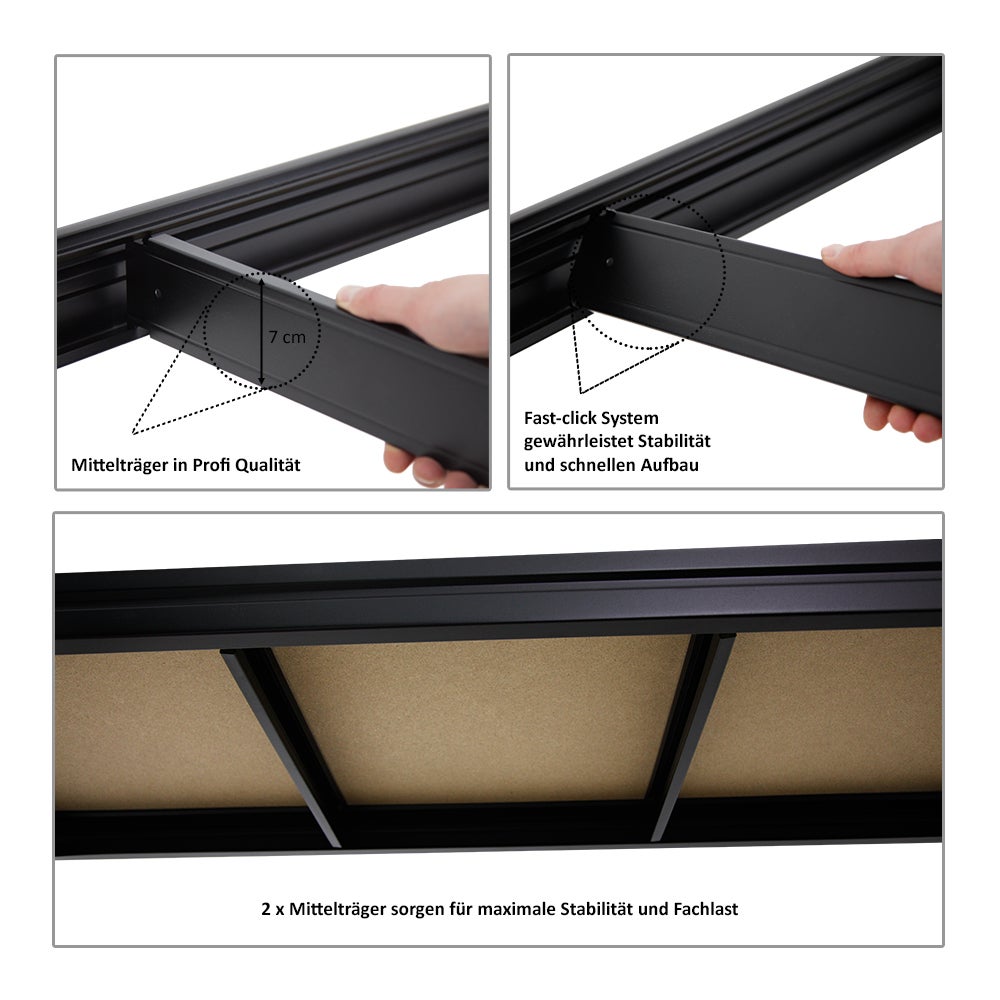 PROREGAL In hoogte verstelbare werkbank Dino HxBxD 90 x 160 x 60 cm Draagvermogen 600 kg Zwart
