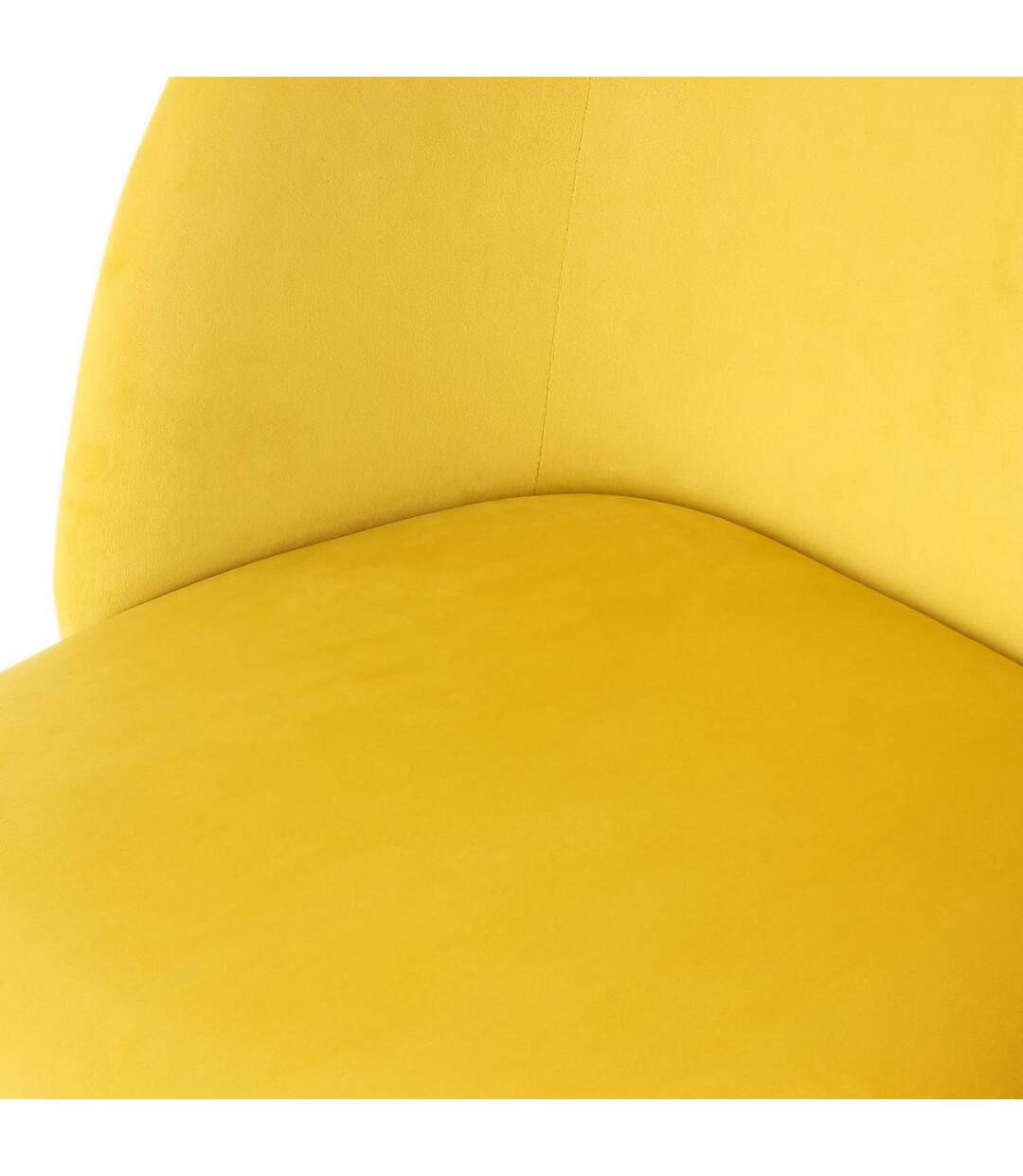 Lot de 2 chaises fait main ANA Jaune 56x54 en polyester doux et soyeux