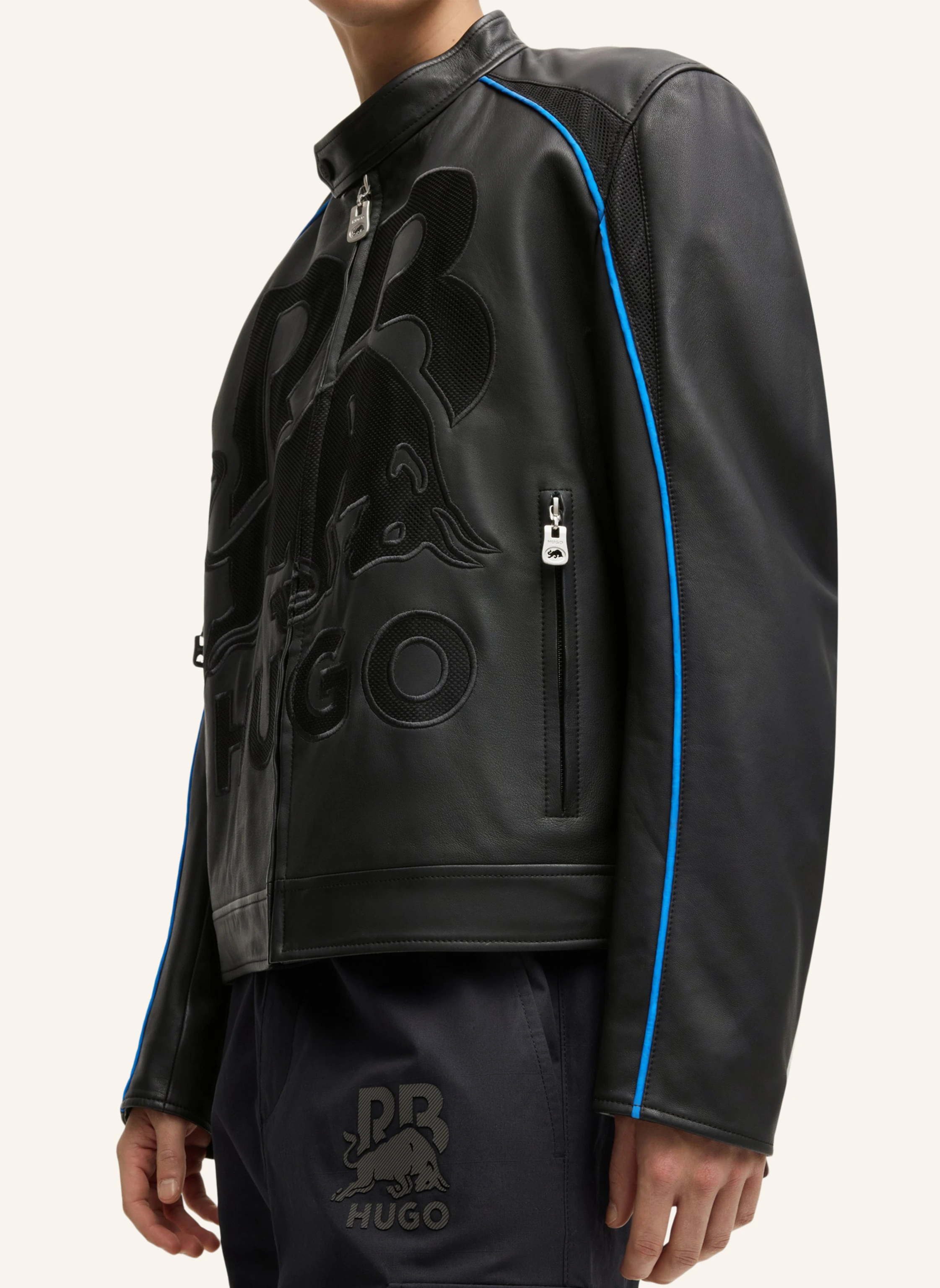 HUGO Lederjacke LOMAKI_RB Slim Fit