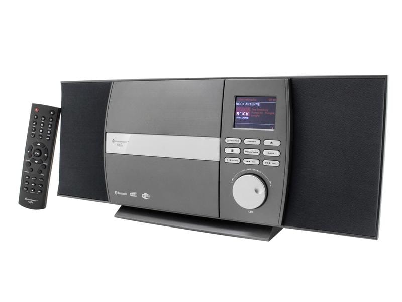 soundmaster Radio/CD-Player ICD1010AN Silber Stereo Musikcenter mit Internet/DAB /UKW-Radio sowie CD und Bluetooth
