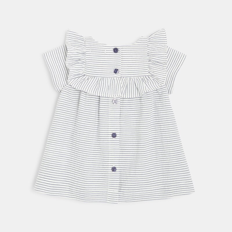 Robe à rayures et bloomer bébé fille bleue Absorba Bleu