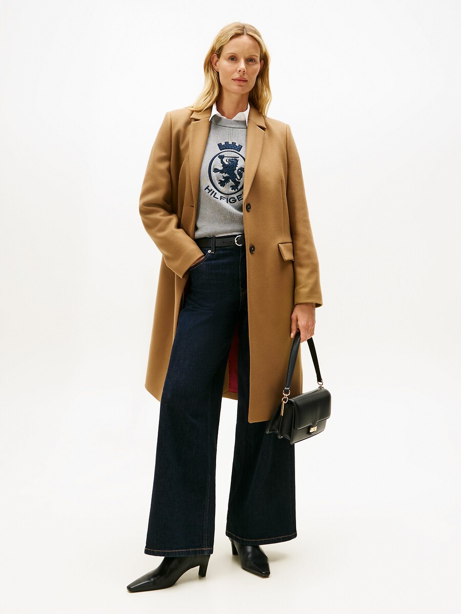 TOMMY HILFIGER<br>Casaco comprido com fecho de botões