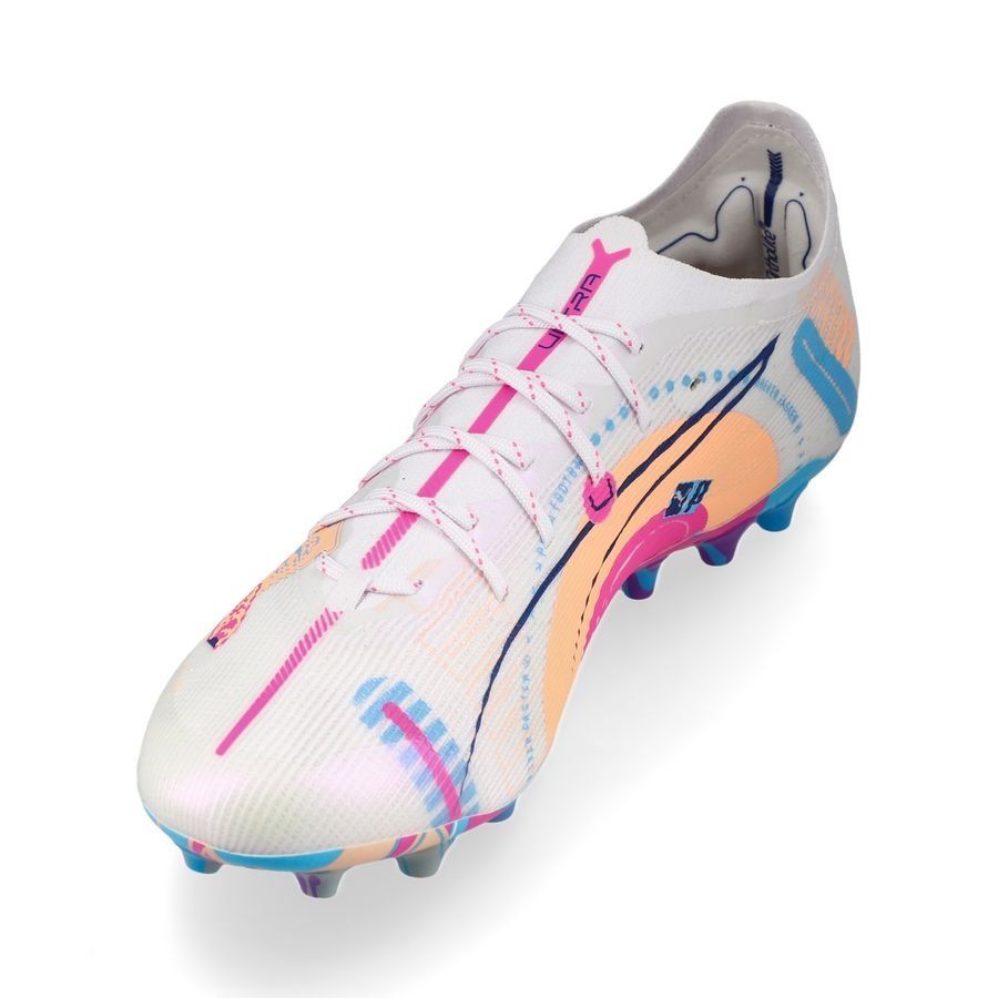 PUMA Ultra 5 Ultimate MG Volume Up - Blanc/Bleu/Poison Pink/Fizzy Melon