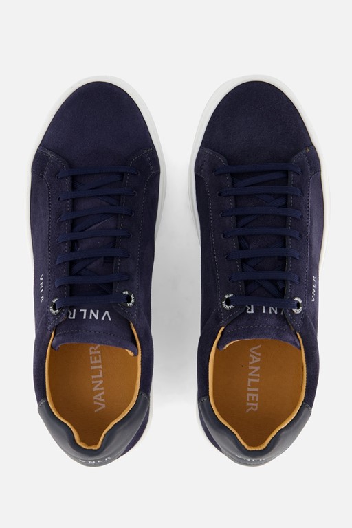 Van Lier Barossa Sneakers blauw Suede
