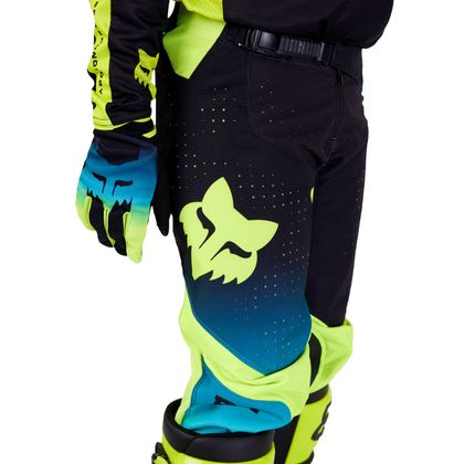 Pantalon cross Fox YOUTH 360 STREAK - Noir / Jaune