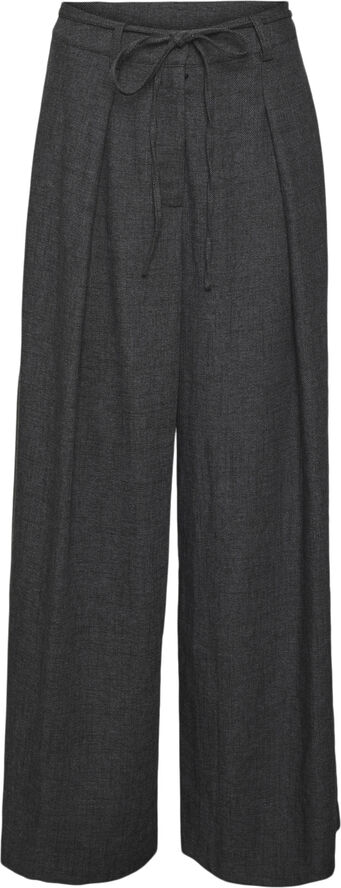 Vero Moda VMOLADALIS HW WIDE PANT VMA Dark grey melange