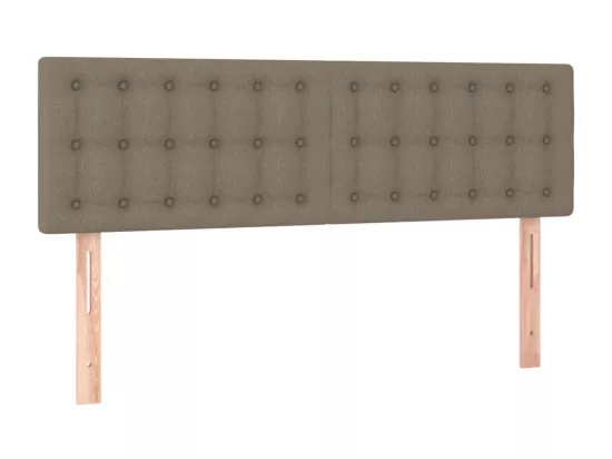Sommier tapissier avec matelas et LED Taupe 140x190 cm Tissu
