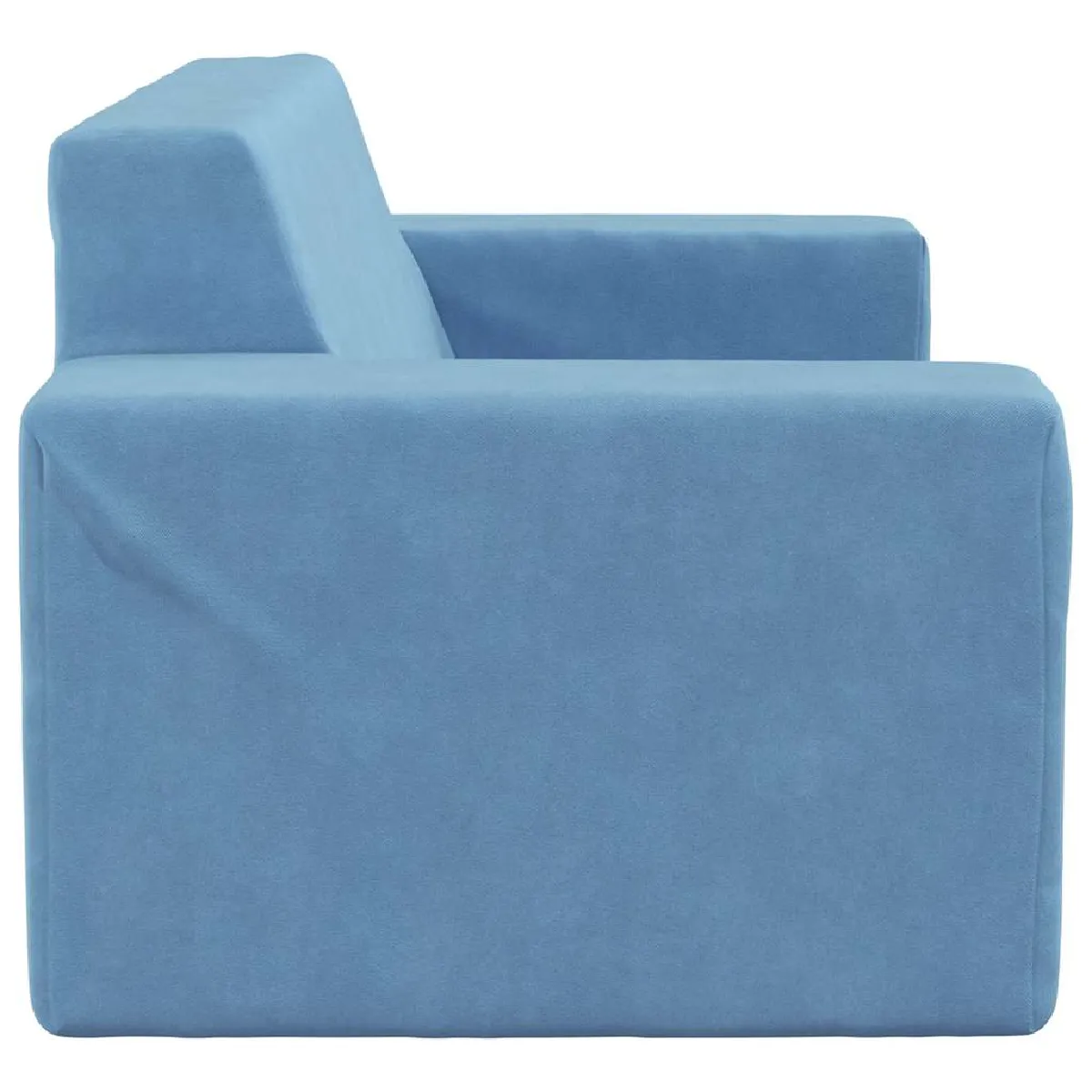 Vidaxl Canapé pour enfants à 2 places bleu