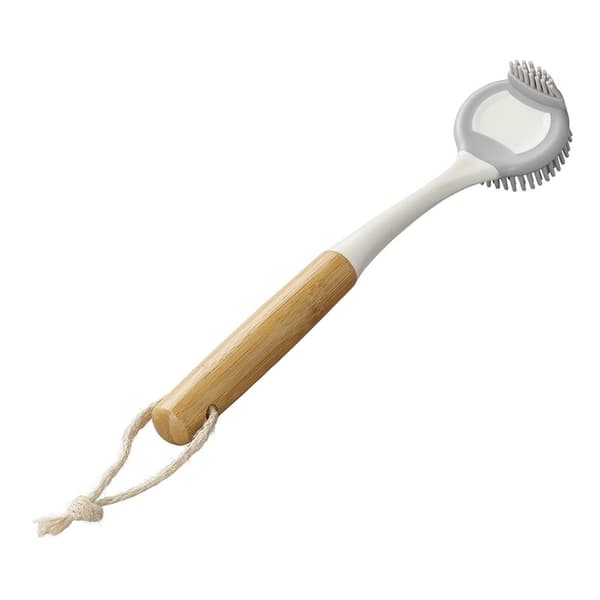 Oppvaskbørste silikon 30,5 cm Ø6 cm bambus