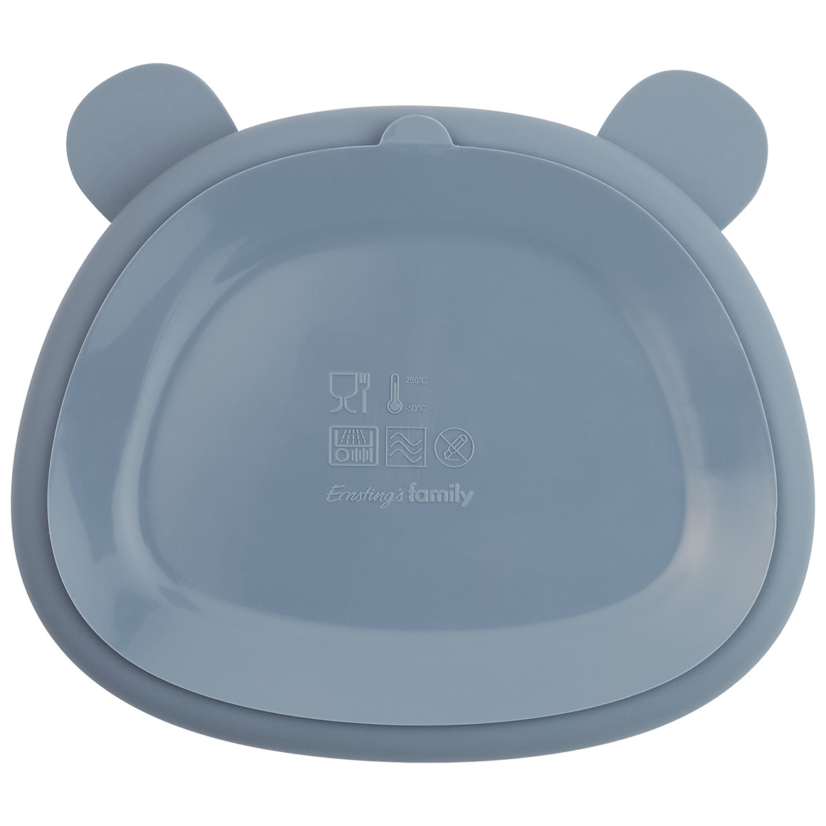 Topomini Pure Collection Silikon-Teller mit Saugfuß blau