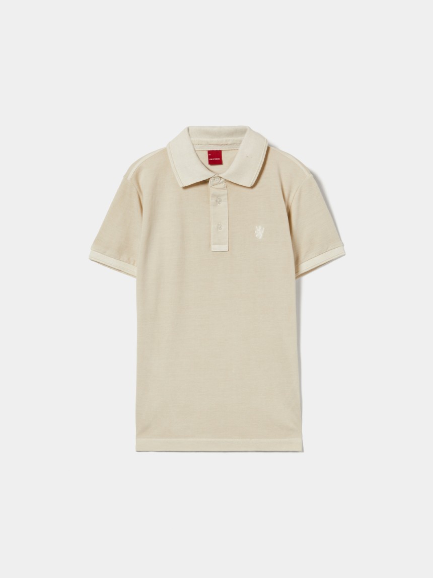 Polo slim fit de algodão