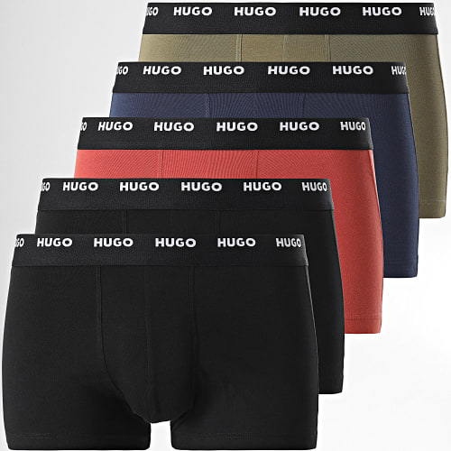 Lot De 5 Boxers 50479944 Noir Vert Kaki Bleu Marine