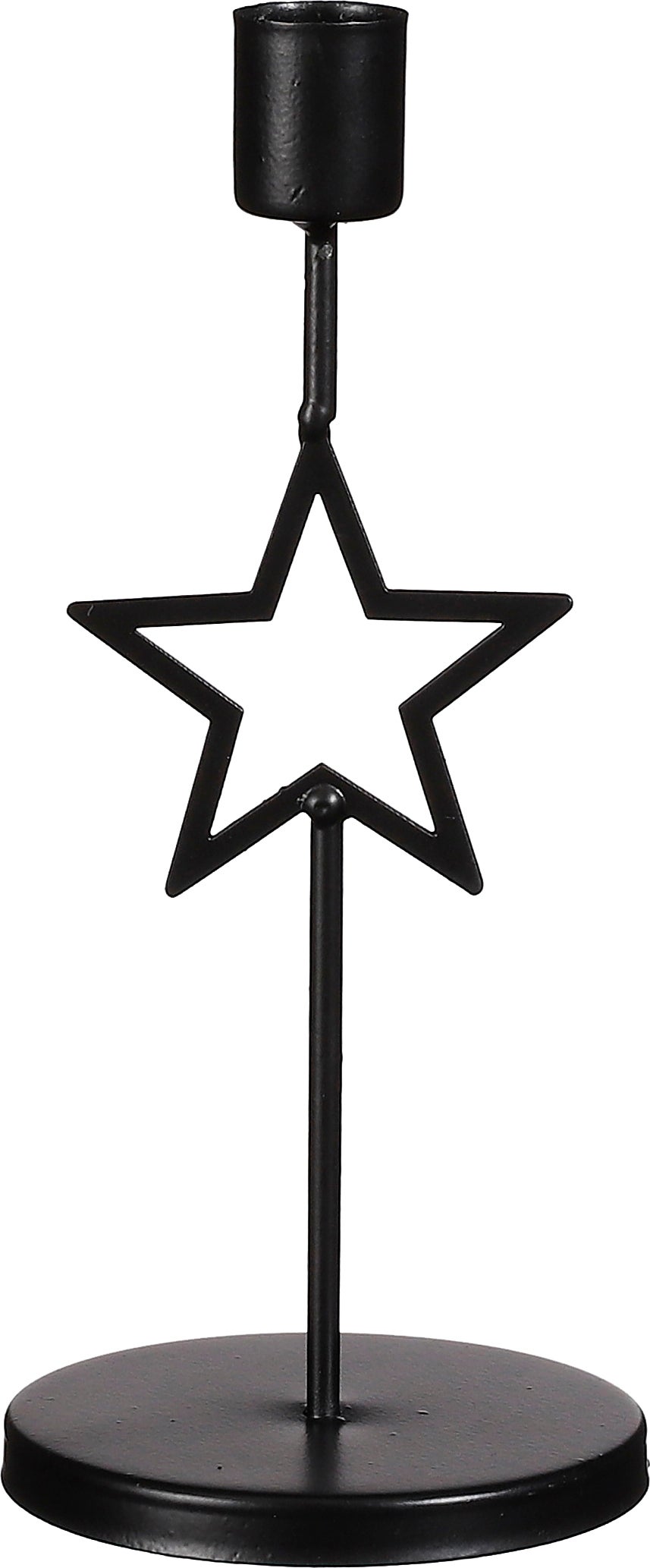 House of Seasons kandelaar zwart D 9 H 21 cm