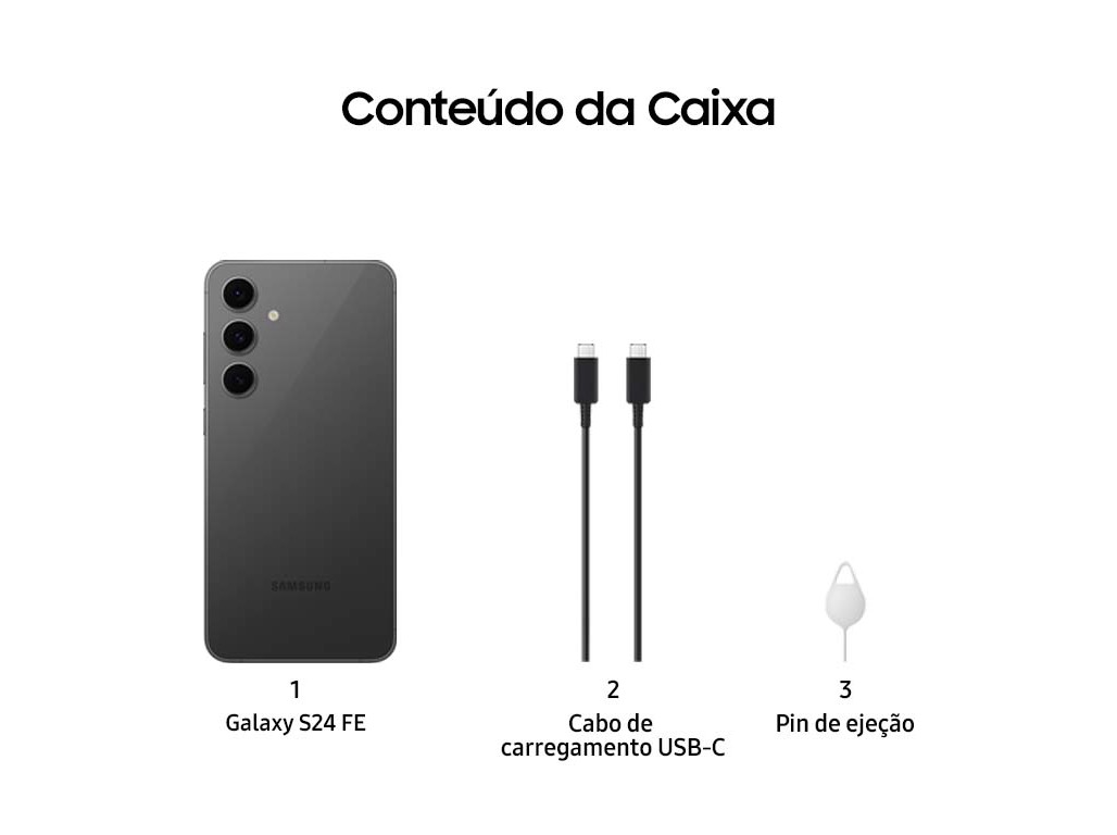 SMARTPHONE SAMSUNG GALAXY S24 FE PRETO 128GB