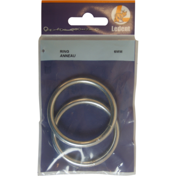 Ledent ring gelast verzinkt 45/60 mm 2 stuks