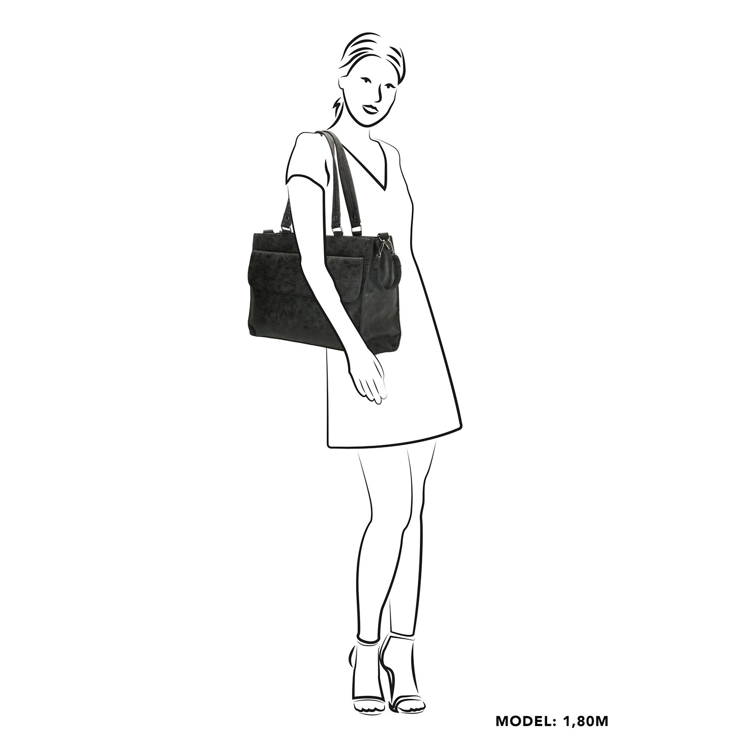 Charm London Bloomsbury Luiertas zwart
