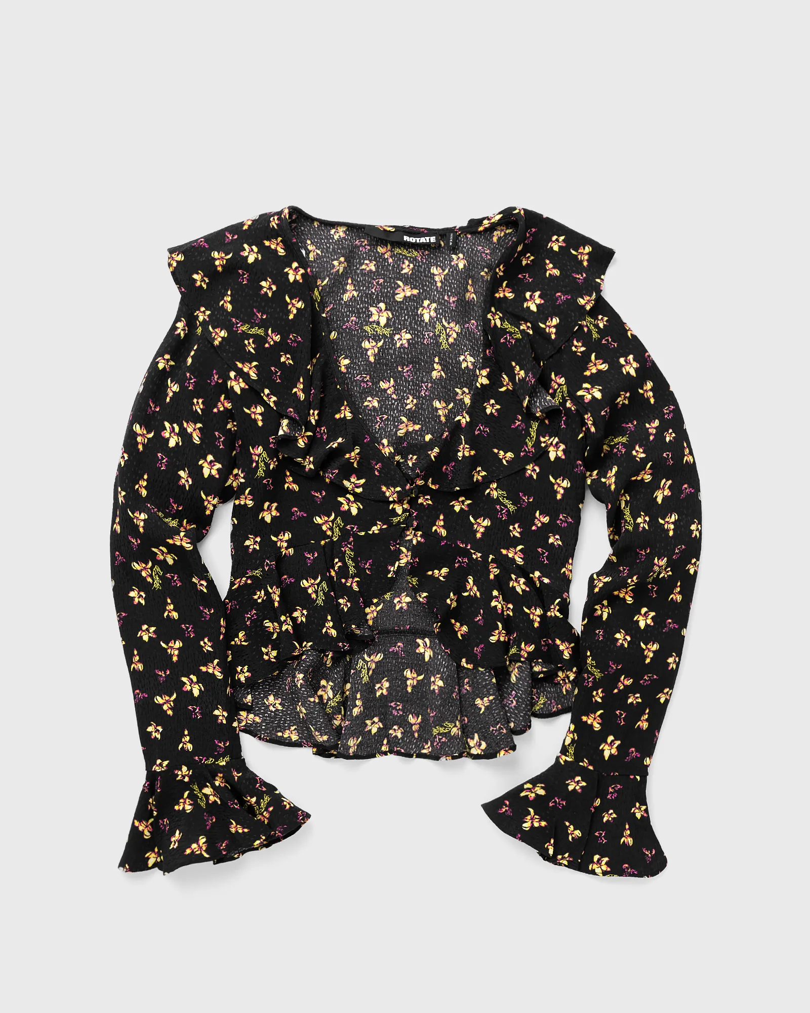 ROTATE Birger Christensen Jacquard Frill Top
