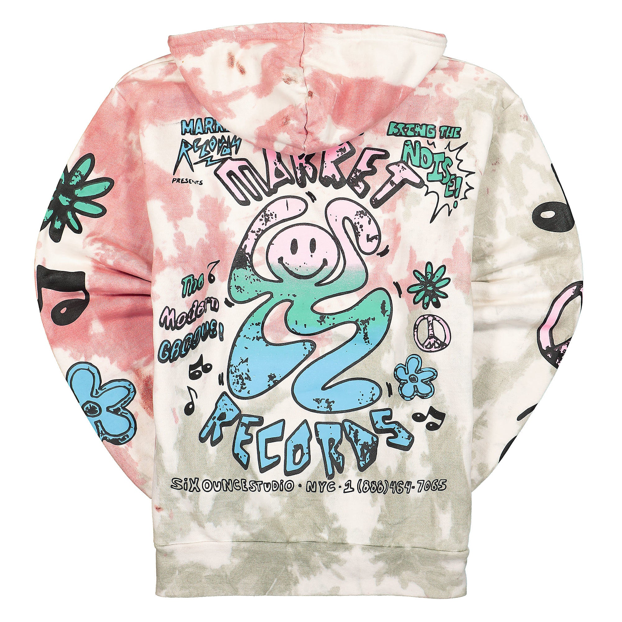 Market<br>Smiley Records Angel Sigh Hoodie