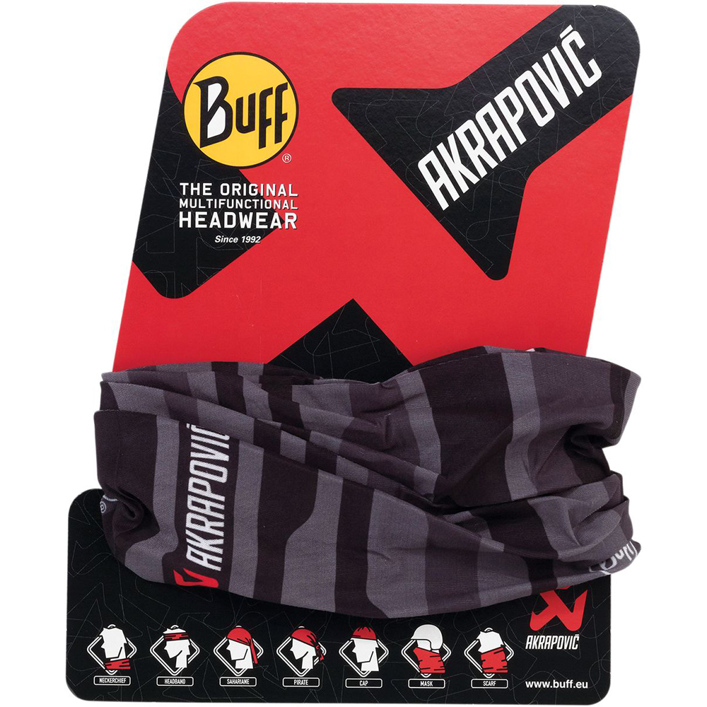Akrapovic - Cache-cou Original rayures Noir / Gris