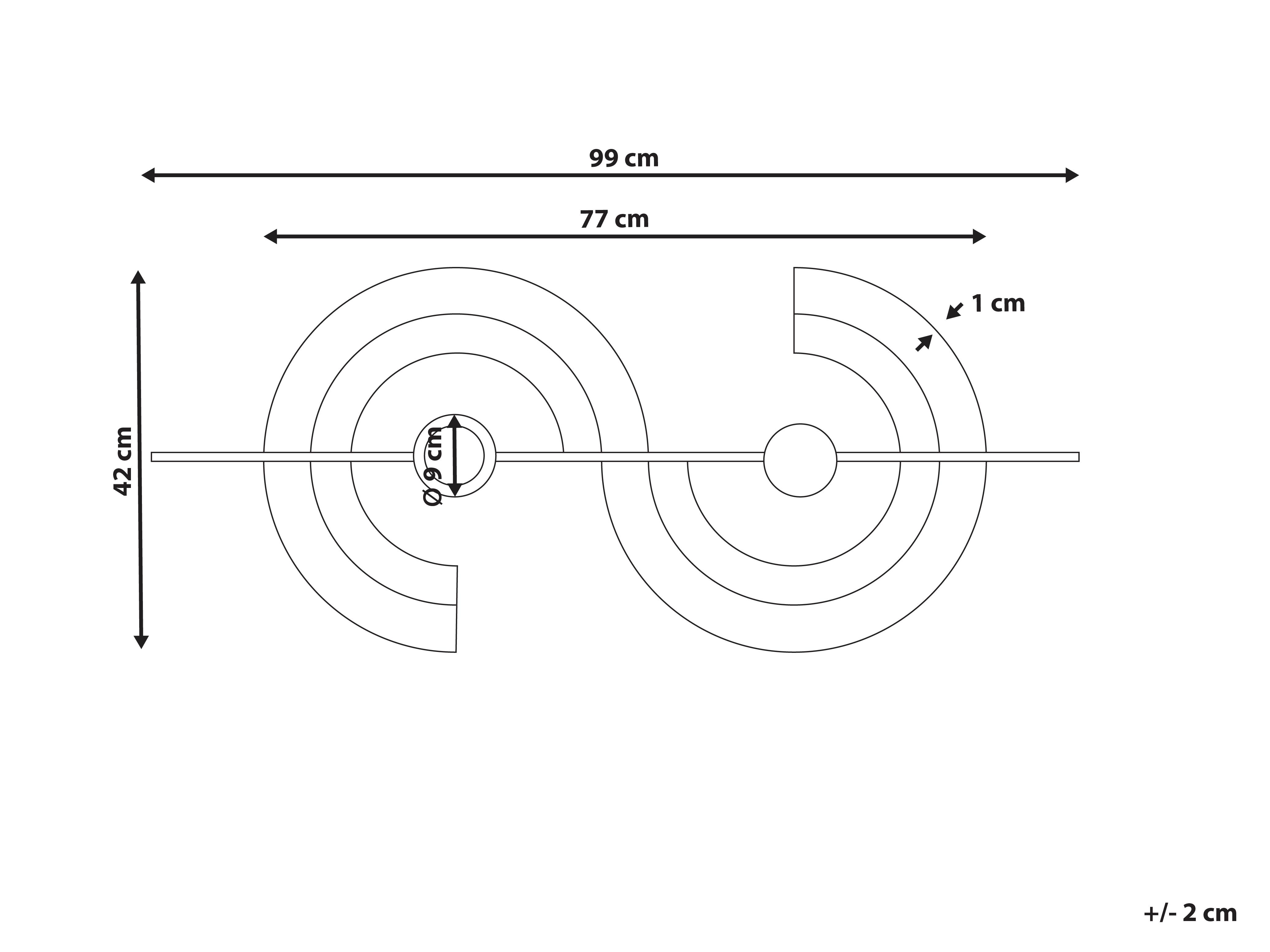 Wanddecoratie FARO Metaal 42 cm Meerkleurig