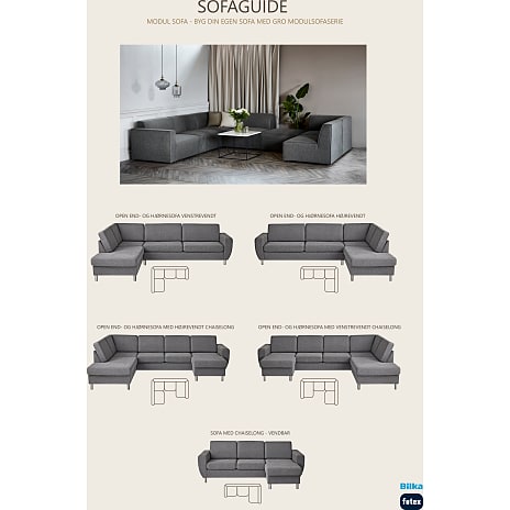 Rom Nordic 2,5 personers sofa - taupe