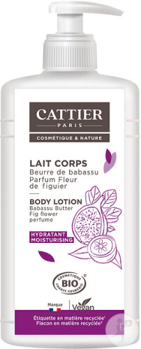 Cattier Lait Corps Hydratant Bio Flacon Pompe 500ml