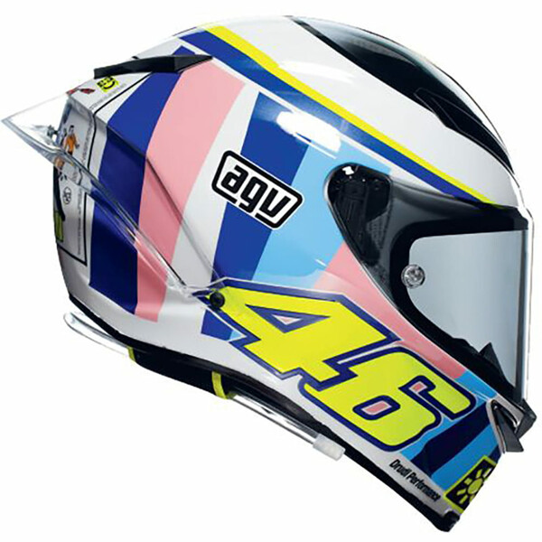 AGV - Casque Pista GP RR Assen 2007 Bleu / Rose / Blanc / Noir / Jaune