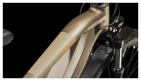 VTT Électrique Semi-Rigide Cube Reaction Hybrid Performance 500 Allroad Shimano Alivio 9V 500 Wh 27.5'' Marron Metallic