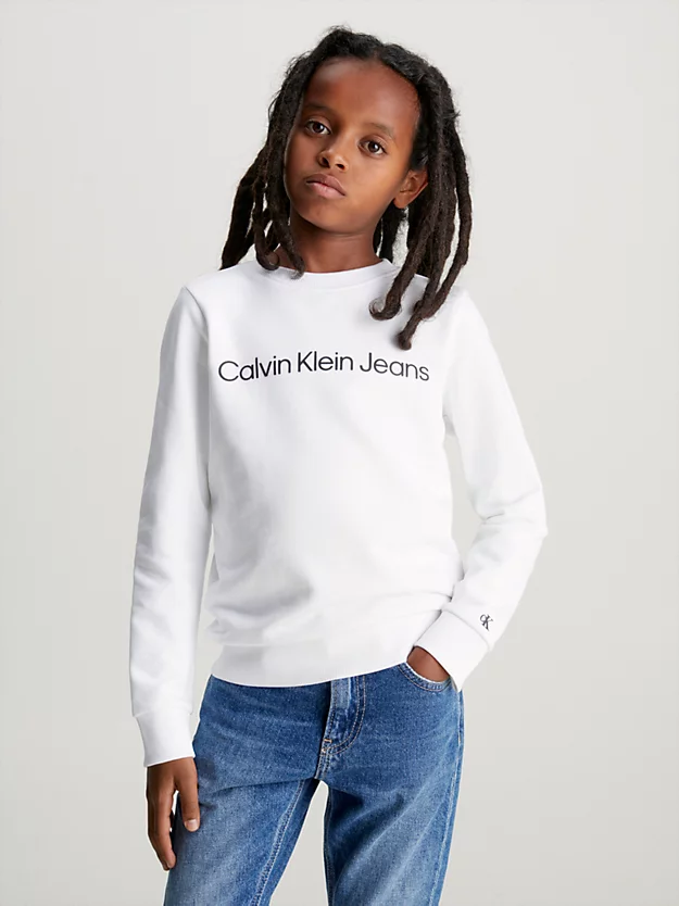 Moletom infantil de tecido atoalhado com logo.