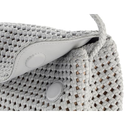 Damen-Handtasche geknüpft, hellgrau