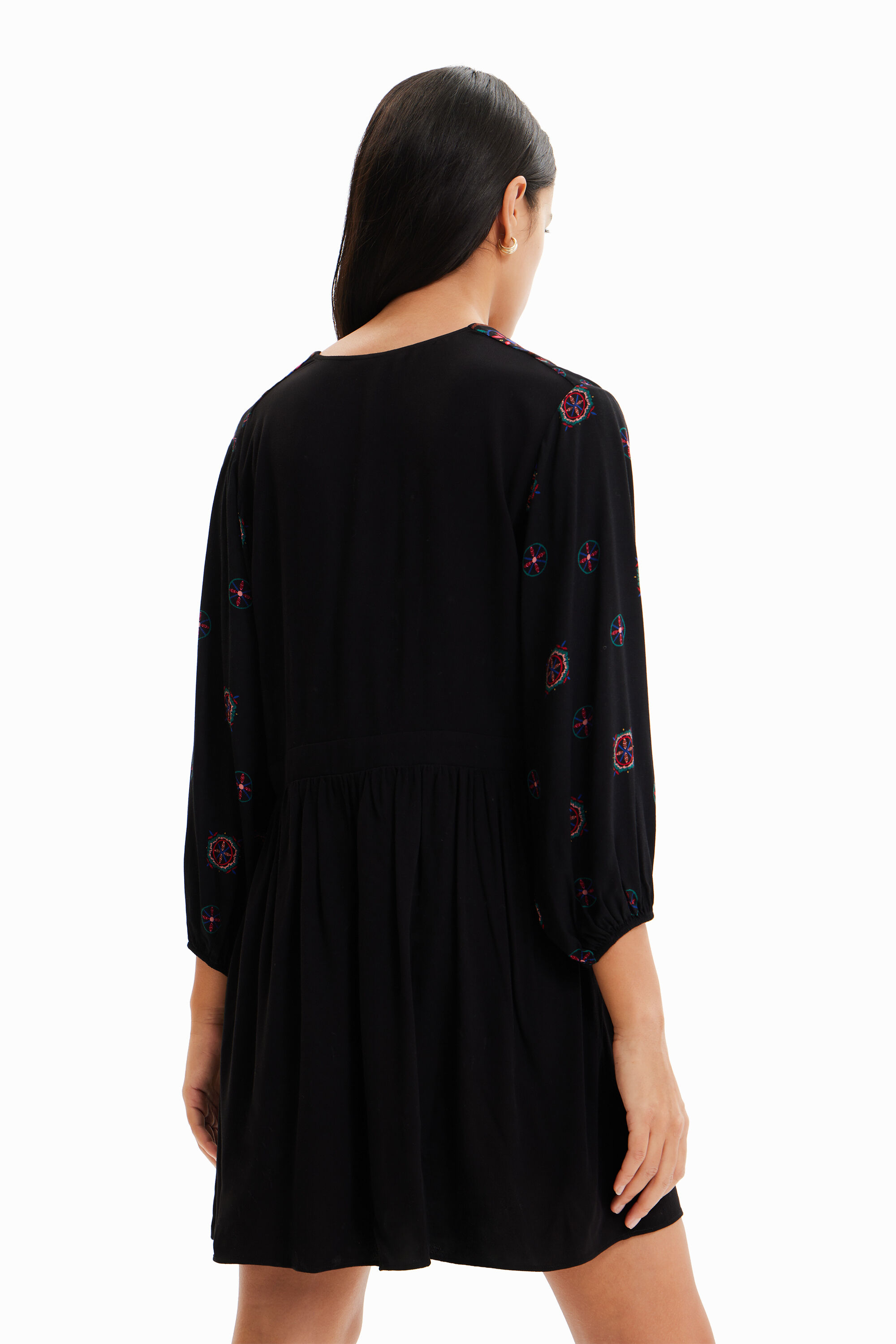 Robe courte imprimé ethnique