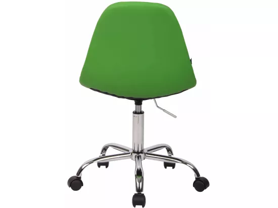 Chaise de bureau - Similicuir & Métal chromé - Vert - Reims