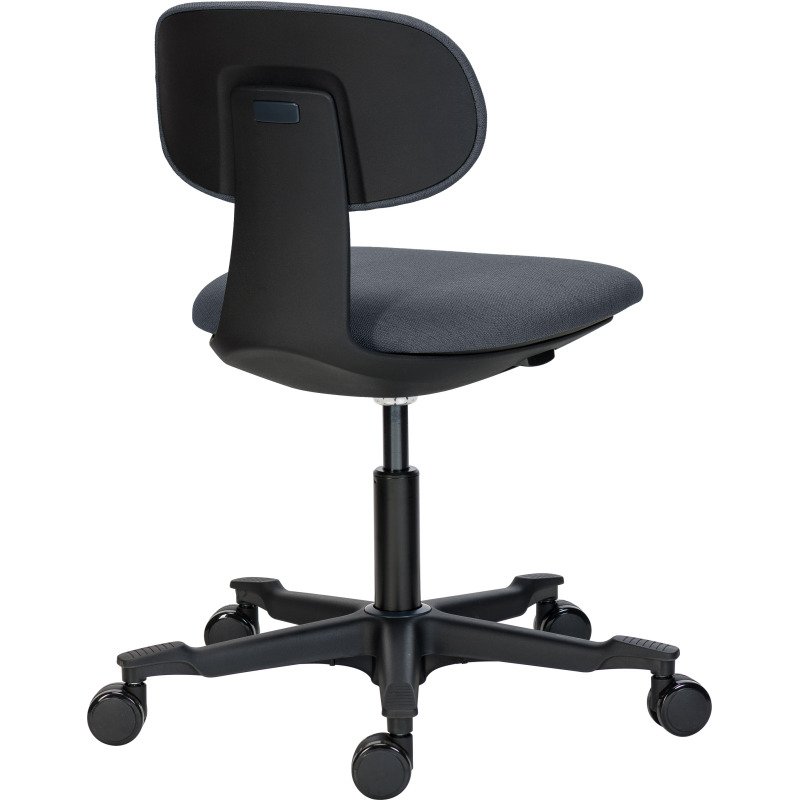Chaise de bureau ZERTY tissu - dossier bas - sans accoudoirs - mécanisme haut/bas - pieds noir