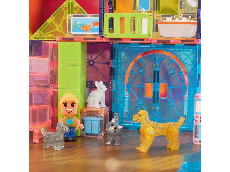 Magna-Tiles Pet Playhouse 50 Teile Bau-Set mit 50 magnetischen Teilen
