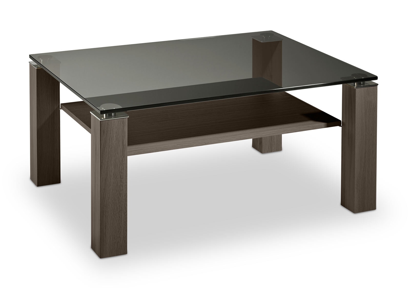 HAUKE HENDRIKS Couchtisch 110 x 70 cm Mooreiche/ Rauchglas