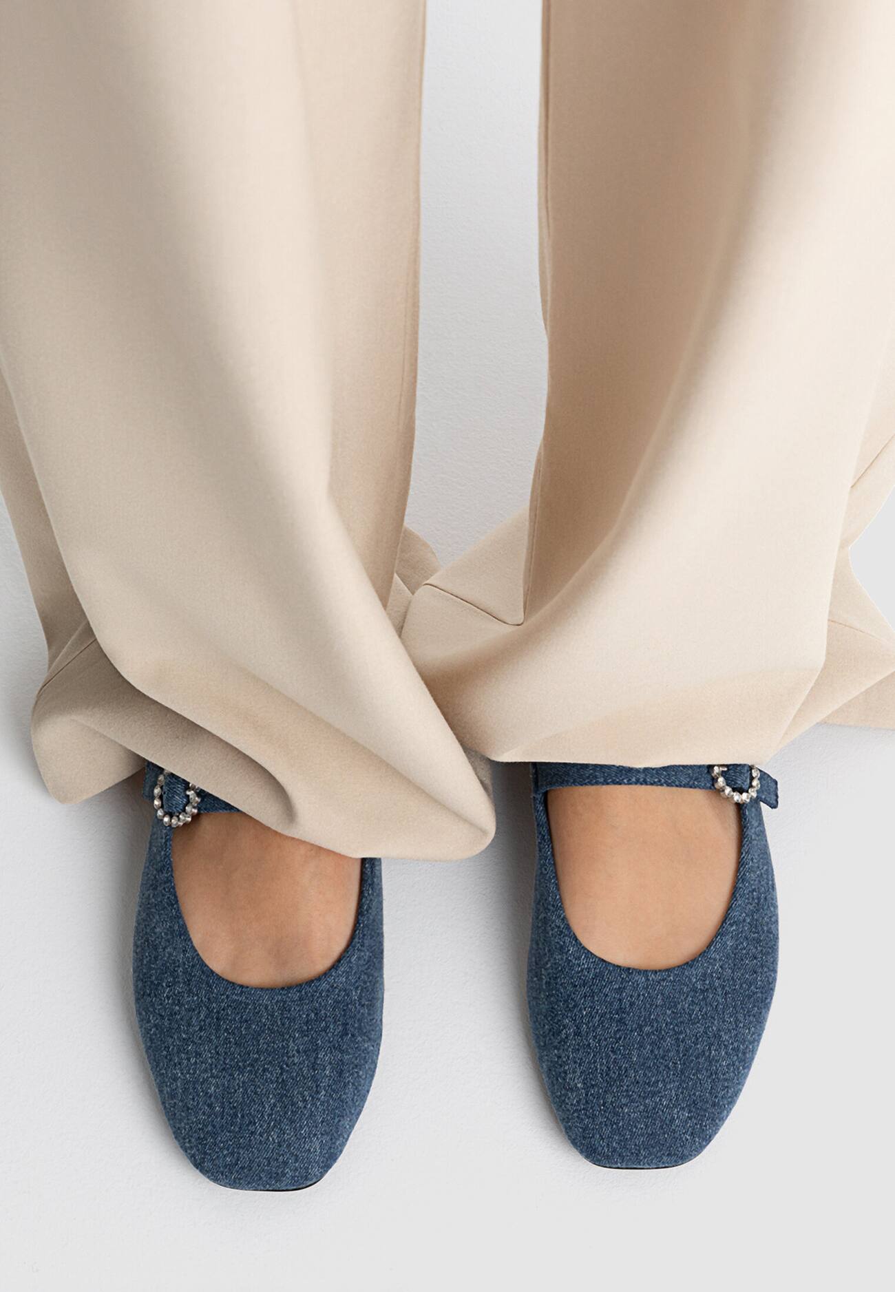 sapatilhas de balé de jeans