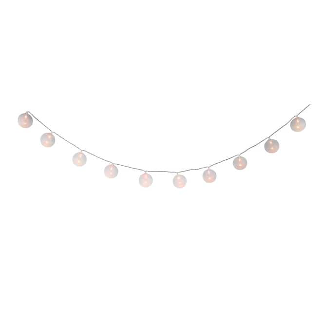 10er LED-Kugellichterkette - Ø = ca. 6 cm - weiß