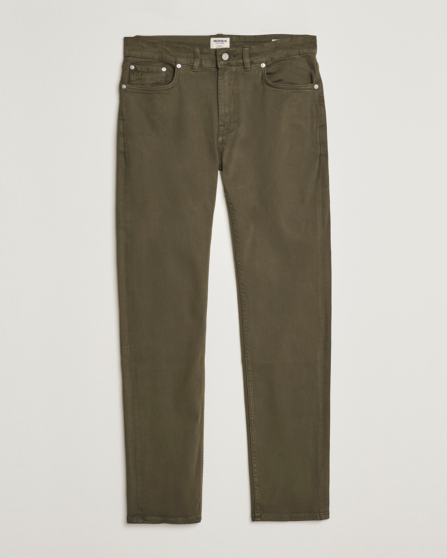 Morris James Brushed 5-Pocket Pant Olive