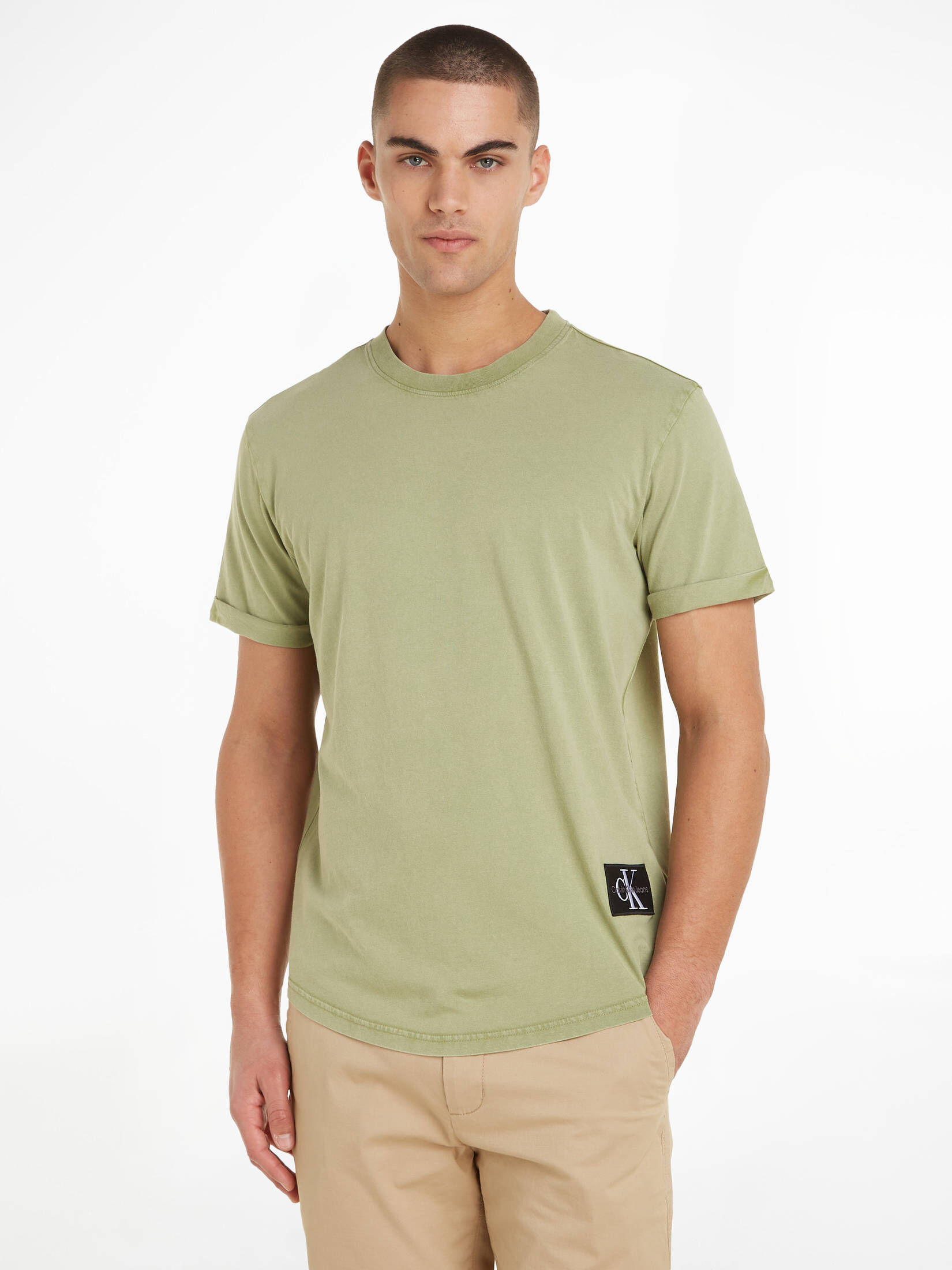CALVIN KLEIN JEANS| Herren T-Shirt WASHED MONOLOGO BADGE TEE