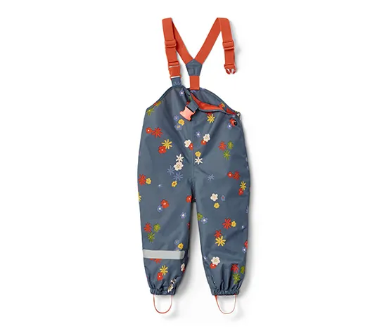 Kleinkinder-Regenhose, mit Blumen-Alloverprint